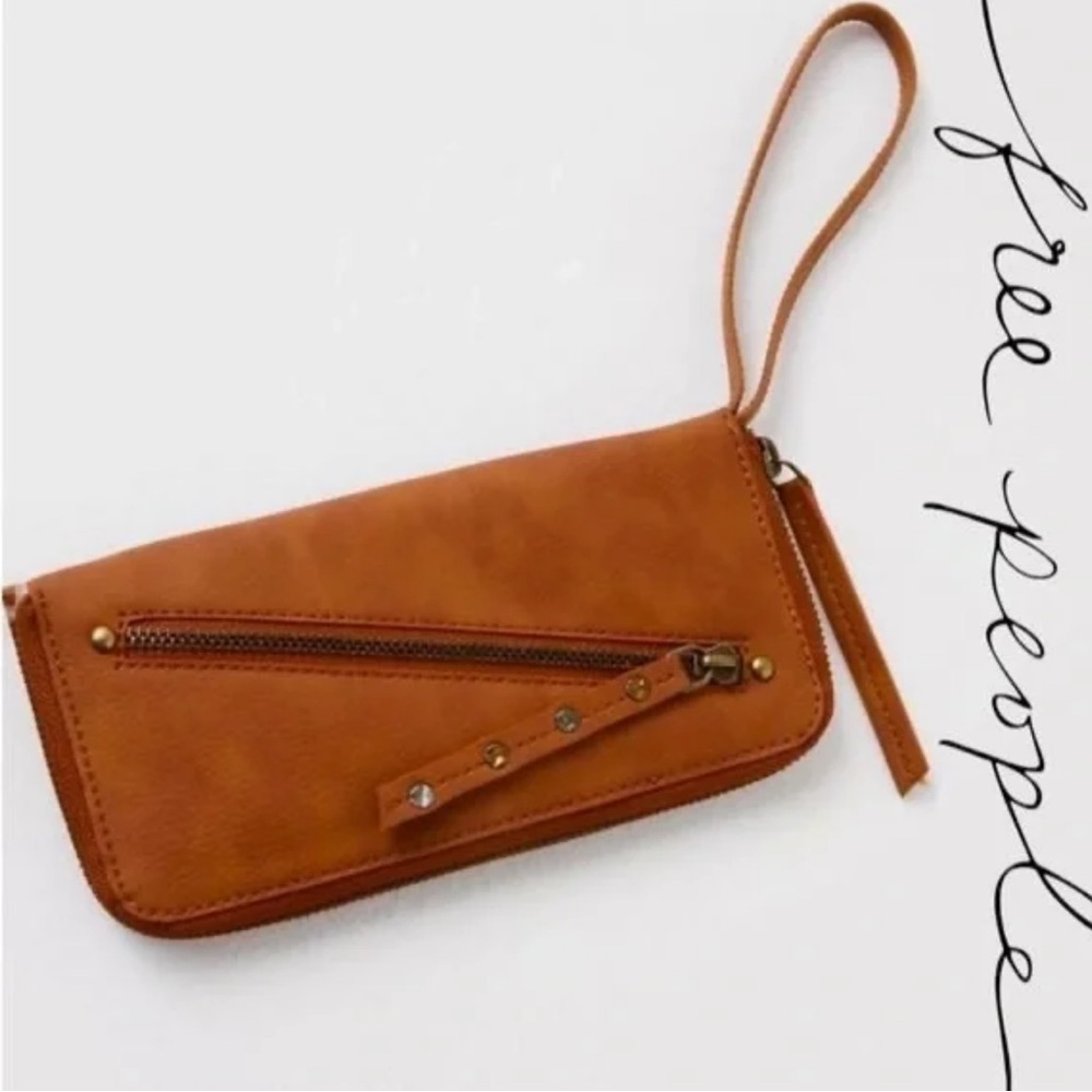 Free People Tan Wristlet Bag